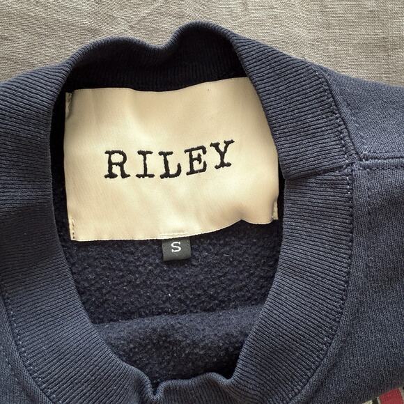 Riley Vintage 1880 Sweatshirt All Patched Up College Notre Dame Split - Picture 3 of 7